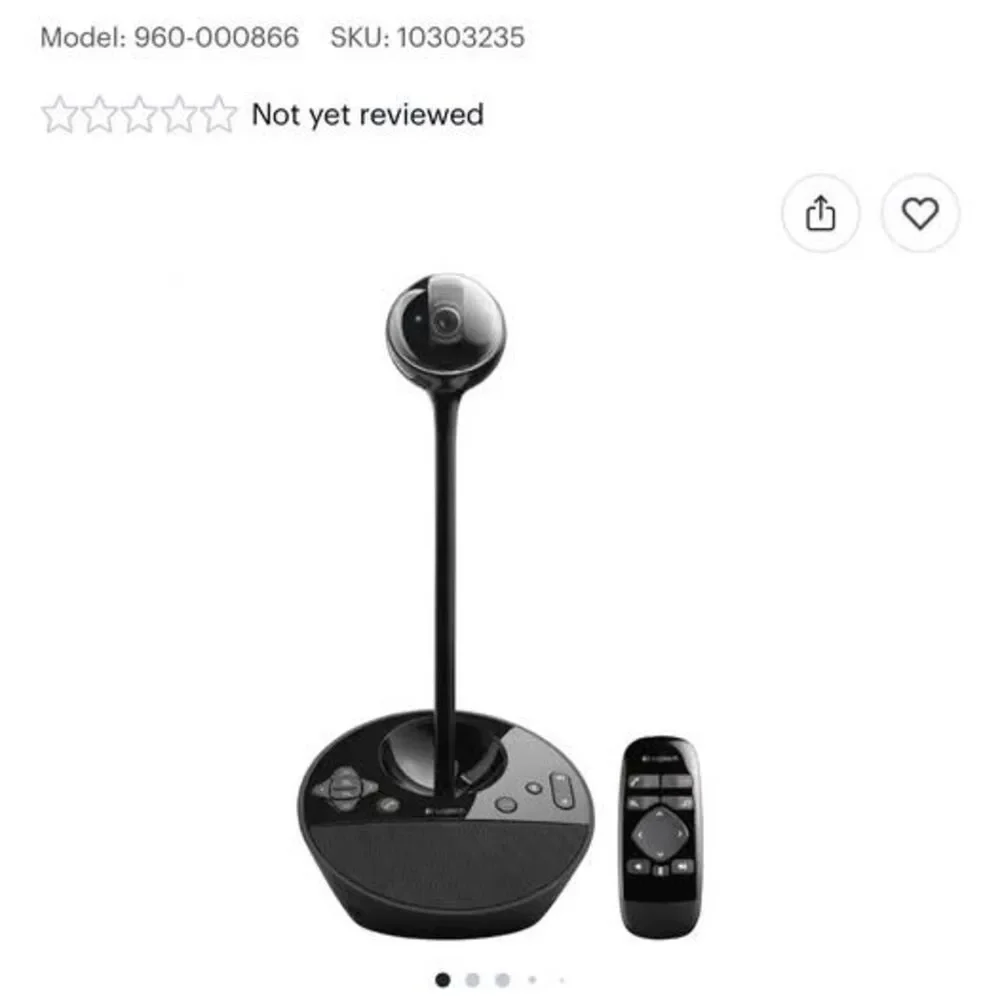 Logitech BCC950 ConferenceCam – All-in-One Webcam Speakerphone for Zoom/Meetings